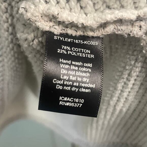 Sanctuary Dunaway Size Small Lightweight Cotton Sweater Cowlneck Gray - Picture 4 of 4